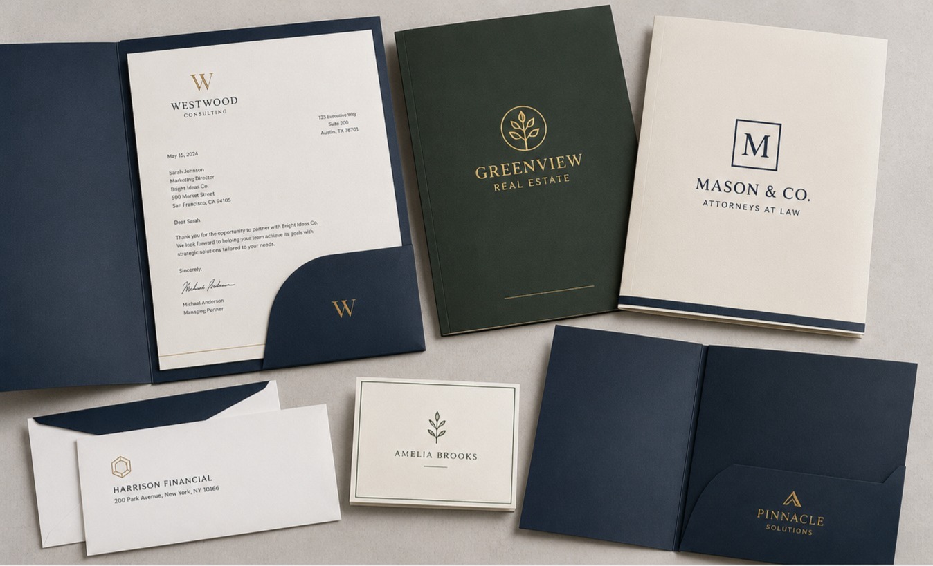 Letterhead and folders