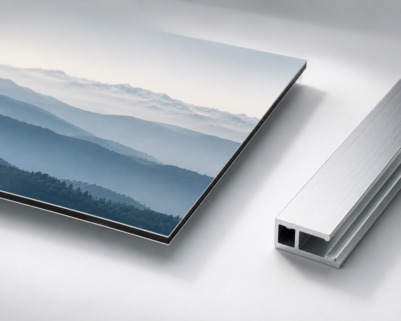 Dibond and aluminum mount