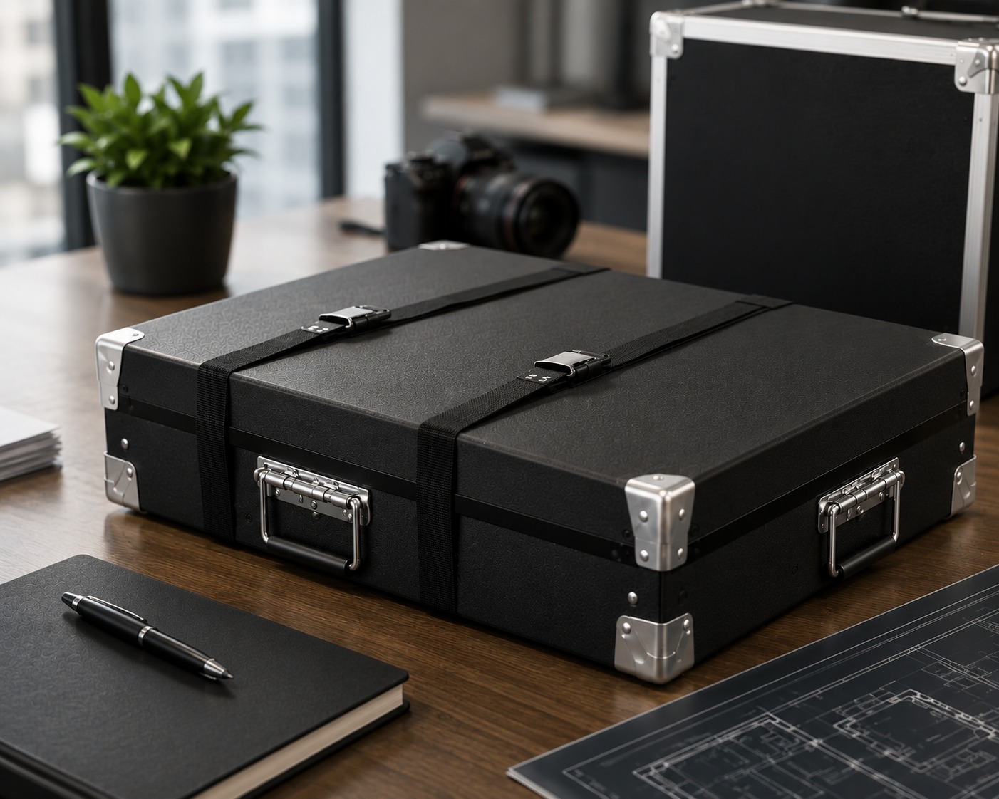 Fiber transport case for trade-show displays