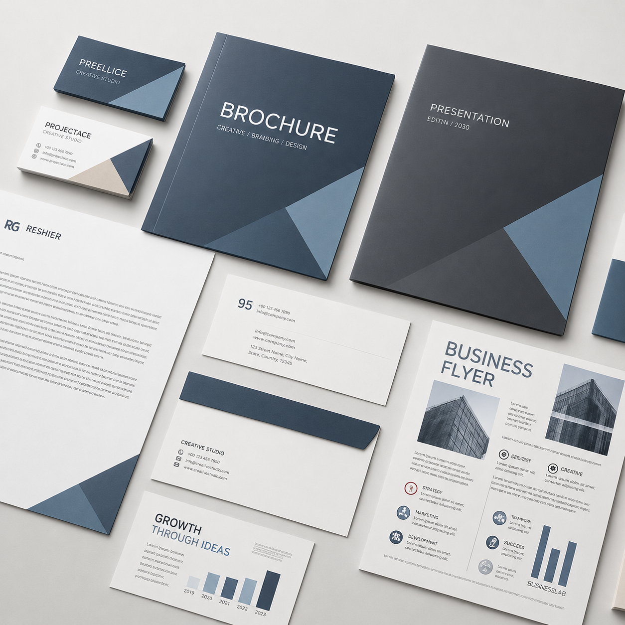 Premium business cards and brochures