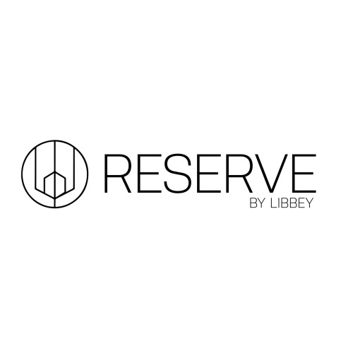 Reserve by Libbey Black on White Logo Sign 11x17